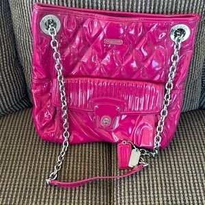 Coach pink tote 13X13